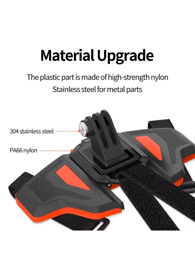 ترقية خوذة دراجة نارية ذقن جبل لـ Insta360 X5 X4Air X4 X3 X2 OenR RS Ace Pro2 GO3S GO Ultra / لـ GoPro Max2 Hero 13 12 / لـ DJI Osmo 360 / Nano / Action 6 5 Pro 4 3 Pocket3 كاميرات العمل - Image 4